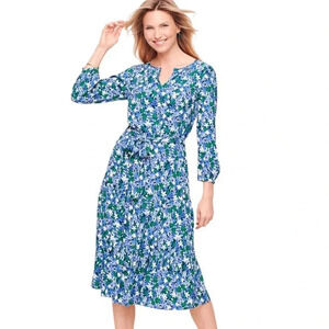 TALBOTS | Women Floral Print Cottagecore Tiered Midi Dress Size 2
